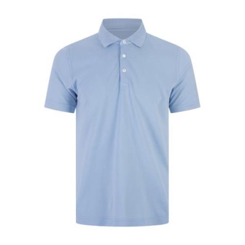 Blauw Polo Shirt Korte Mouw Fedeli , Blue , Heren