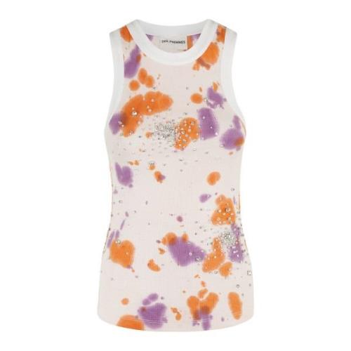 Splash Borduurwerk Tank Top DES Phemmes , Multicolor , Dames