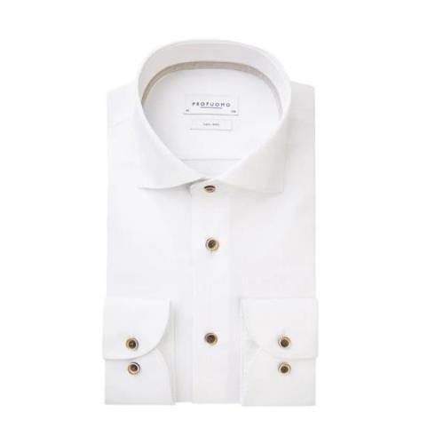 Wit Business Overhemd Slim Fit Profuomo , White , Heren