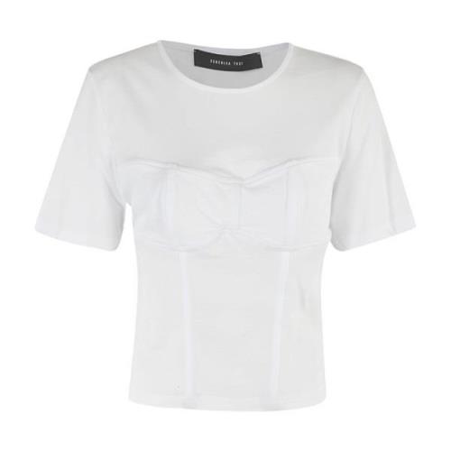 Casual Katoenen T-shirt Federica Tosi , White , Dames