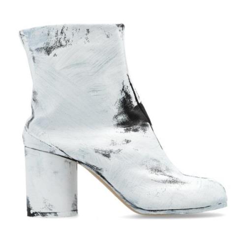 Leren 'Tabi' Enkellaarzen Maison Margiela , White , Dames