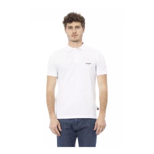 Geborduurd Poloshirt Baldinini , White , Heren