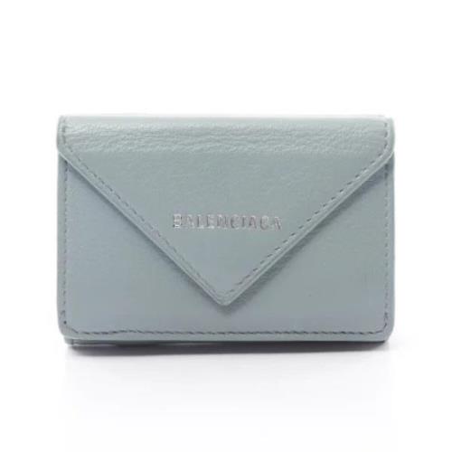 Pre-owned Leather wallets Balenciaga Vintage , Gray , Heren