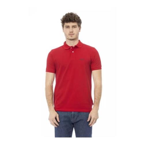 Rode geborduurde poloshirt voor mannen Baldinini , Red , Heren