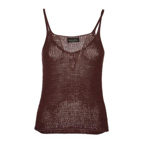 Paarse Tanktop Canotta Stijl Roberto Collina , Purple , Dames