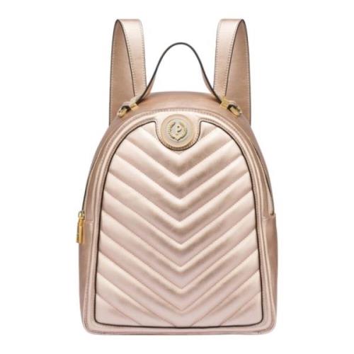 Rose Gold Gewatteerde Rugzak Pollini , Pink , Dames