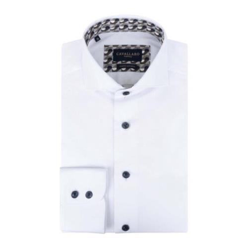 Wit Business Overhemd Slim Fit Cavallaro , White , Heren