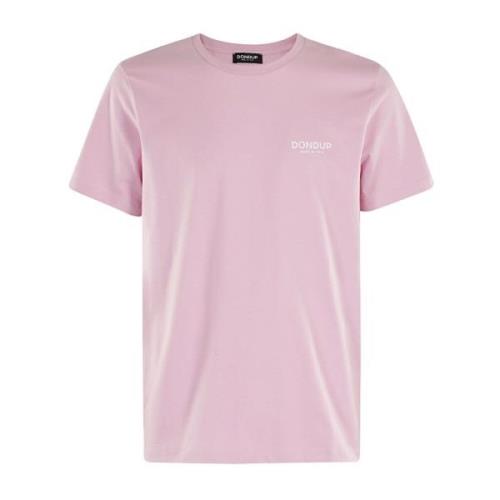 Casual Katoenen T-shirt Dondup , Pink , Heren