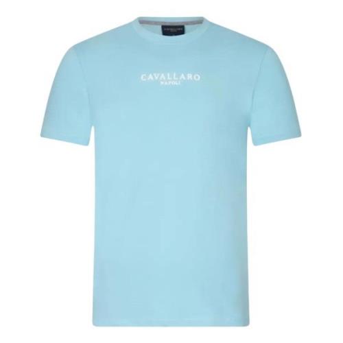 Blauwe Mandrio Tee T-shirt Cavallaro , Blue , Heren