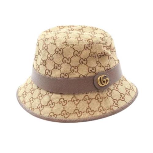 Pre-owned Fabric hats Gucci Vintage , Beige , Dames