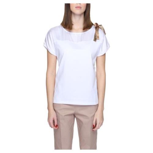 Wit Katoenmix Korte Mouw T-shirt Alviero Martini 1a Classe , White , D...