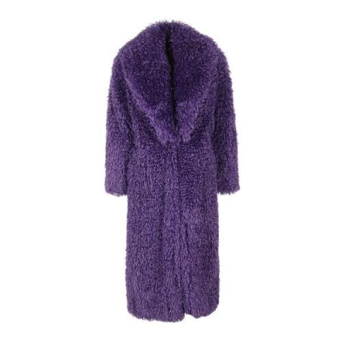 Faux Fur Jas Aniye By , Purple , Dames