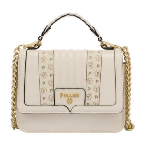 Elegante Shell Top Handle Tas Pollini , Beige , Dames