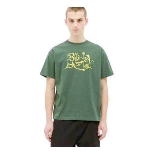 Grafische Print Katoenen T-shirt Brain Dead , Green , Heren