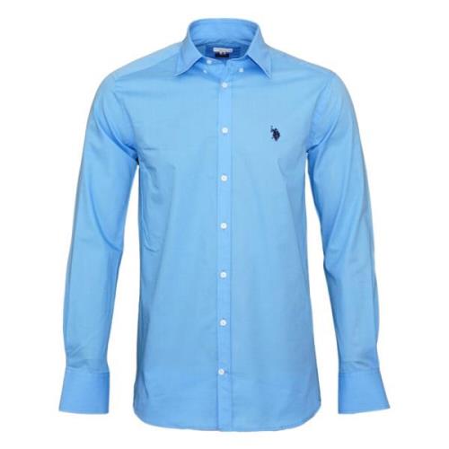 Poplin Overhemd voor Casual en Zakelijk U.s. Polo Assn. , Blue , Heren
