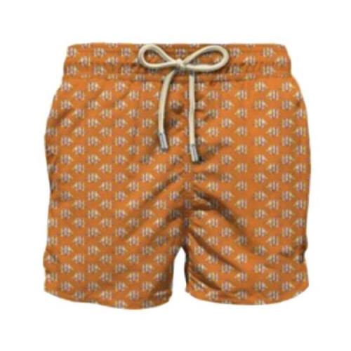 Heren Strand Shorts Micro Patroon MC2 Saint Barth , Multicolor , Heren