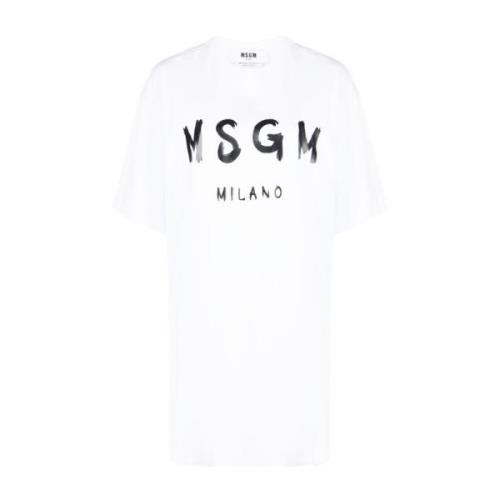 Stijlvolle T-shirts en Polos Msgm , White , Dames