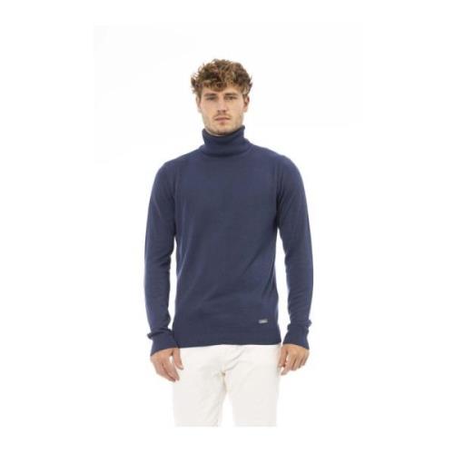 Turtleneck Sweater Baldinini , Blue , Heren