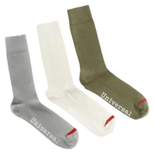 Modal Sokken 3-Pack Universal Works , Multicolor , Unisex