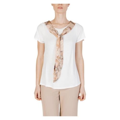 Beige Korte Mouw T-shirt Alviero Martini 1a Classe , White , Dames