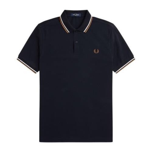 Slim Fit Twin Tipped Polo Fred Perry , Blue , Heren