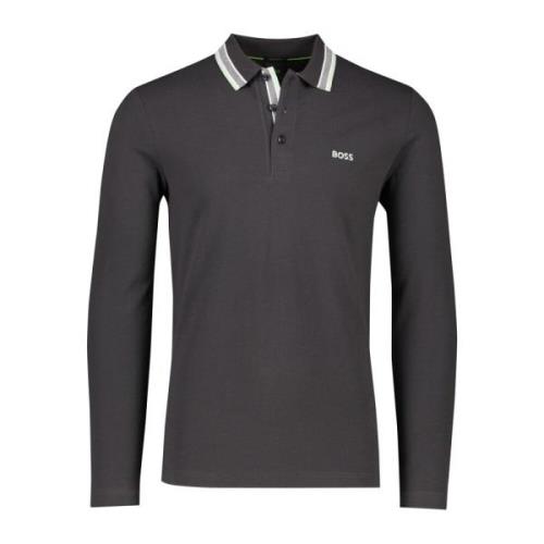 Grijze polo met lange mouwen Hugo Boss , Gray , Heren