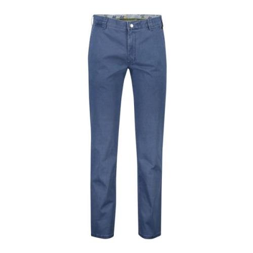 Blauwe Katoenen Chino Broek Meyer , Blue , Heren