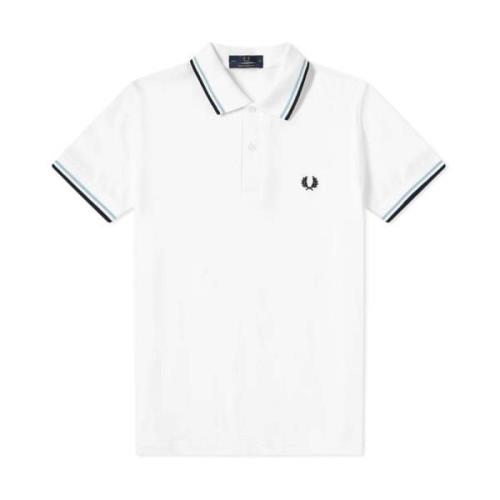 Original Twin Tipped Polo White Ice Navy Fred Perry , White , Heren
