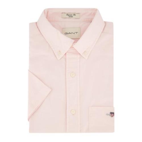 Casual roze overhemd korte mouw Gant , Pink , Heren