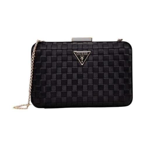 Gevlochten Twiller Clutch - Schoudertas Guess , Black , Dames