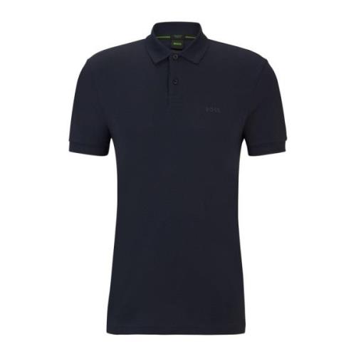 Donkerblauw poloshirt korte mouw Hugo Boss , Blue , Heren