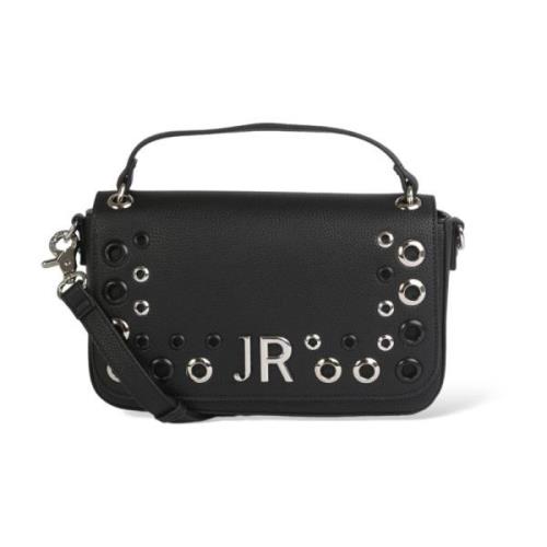 Zwarte schoudertas met modern design John Richmond , Black , Dames