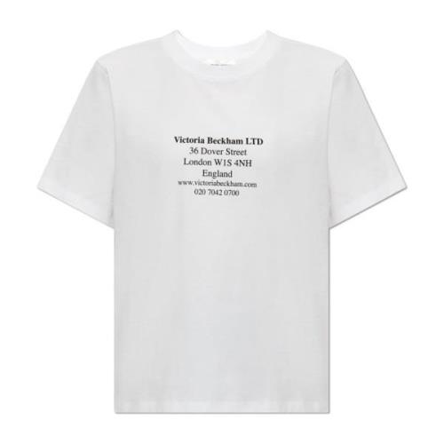 Bedrukt T-shirt Victoria Beckham , White , Dames