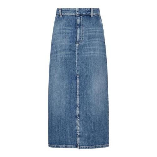 Denim Midi Rok Cast Blue Jeans Marella , Blue , Dames