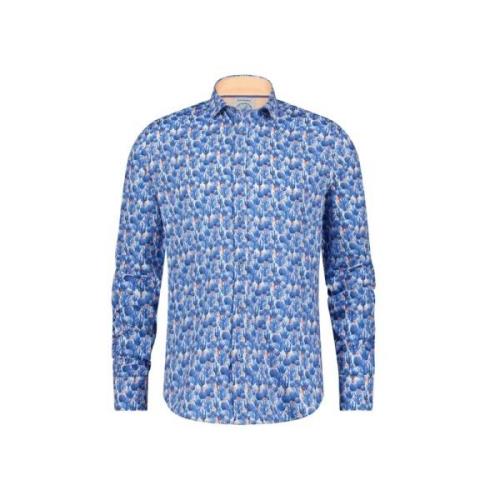 Blauw Casual Overhemd met Print A fish named Fred , Blue , Heren