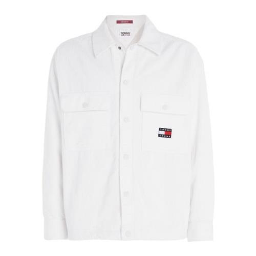 Katoenen Corduroy Overhemd met Sherpa Voering Tommy Hilfiger , White ,...