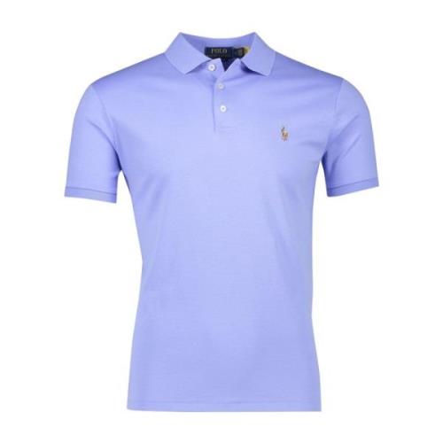 Blauwe Slim Fit Polo Met Korte Mouwen Ralph Lauren , Blue , Heren