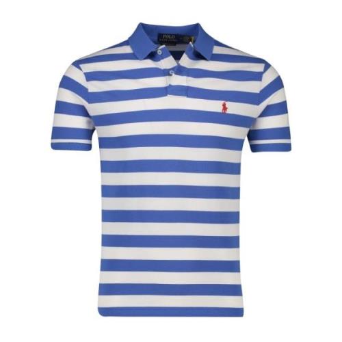 Blauw Gestreepte Custom Slim Fit Polo Ralph Lauren , Multicolor , Here...