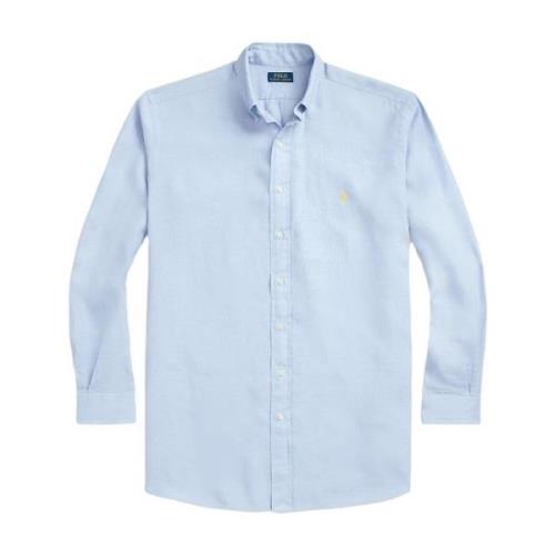 Casual Lichtblauw Linnen Overhemd Ralph Lauren , Blue , Heren