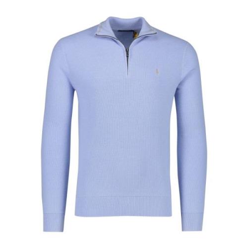 Lichtblauwe Half Zip Sweater Ralph Lauren , Blue , Heren