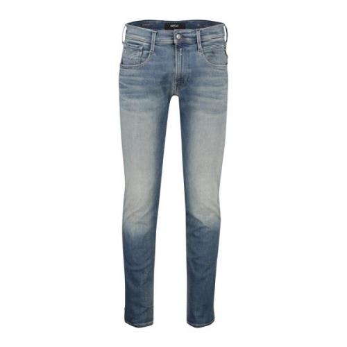 Blauwe Slim Fit Zomer Jeans Replay , Blue , Heren