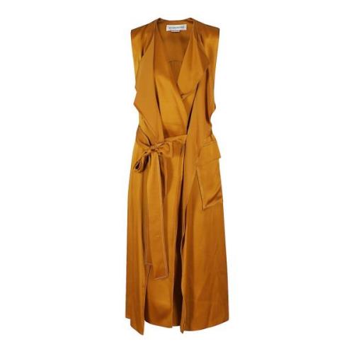 Stijlvolle Trench Jurk voor Vrouwen Victoria Beckham , Brown , Dames