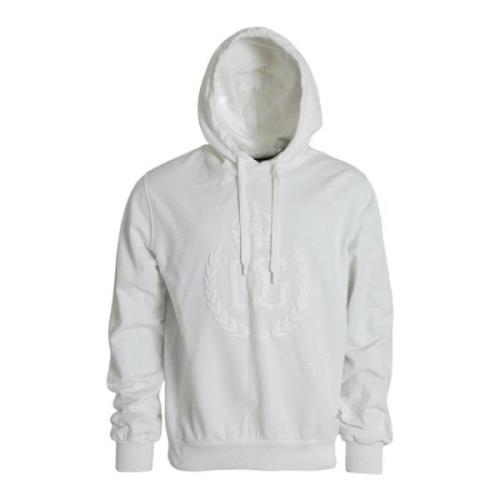 Witte Katoenen Hoodie Dolce & Gabbana , White , Heren