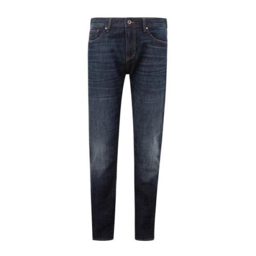 Blauwe Katoenen Jeans voor Mannen Armani Exchange , Blue , Heren