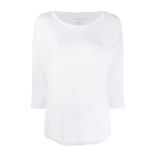 Witte Sweatshirt Damesmode Ss24 Majestic Filatures , White , Dames