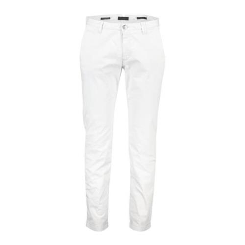 Grijze Chino Broek Slim Fit Alberto , Gray , Heren