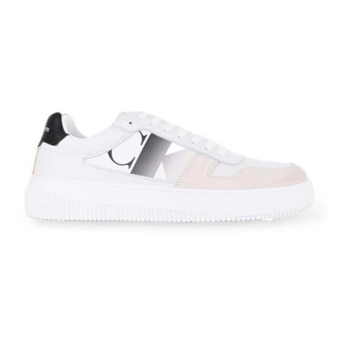 Bright White-Black Sneakers Calvin Klein Jeans , Multicolor , Heren