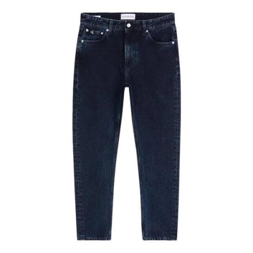 Donkere Denim Dad Jeans Calvin Klein Jeans , Blue , Heren