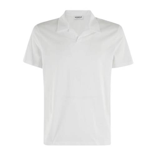 Klassieke Polo Shirt voor Mannen Dondup , White , Heren