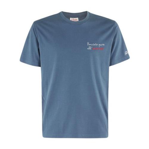 Geborduurd T-shirt voor mannen MC2 Saint Barth , Blue , Heren